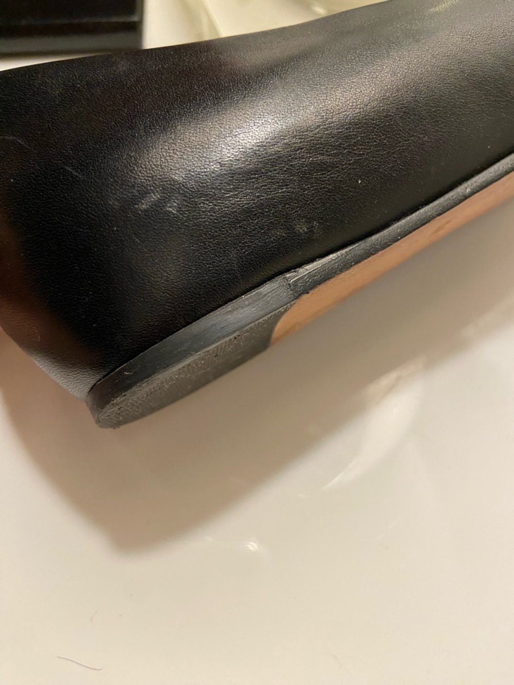 Tory Burch Black Leather Flats Size 8M - Picture 8 of 9